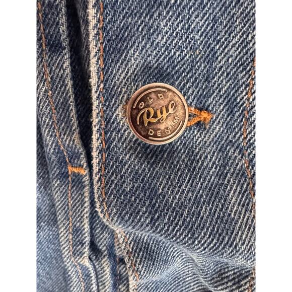 VINTAGE Old Rye Denim Barn Jacket Coat Mens XXL Corduroy Collar Flannel Lined - Picture 5 of 12